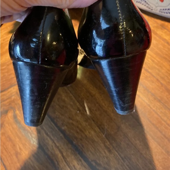 Coach Women’s Black Patent Leather Precious Q1383 A3255 Wedge Shoes Size 7M NEW! - Picture 6 of 12